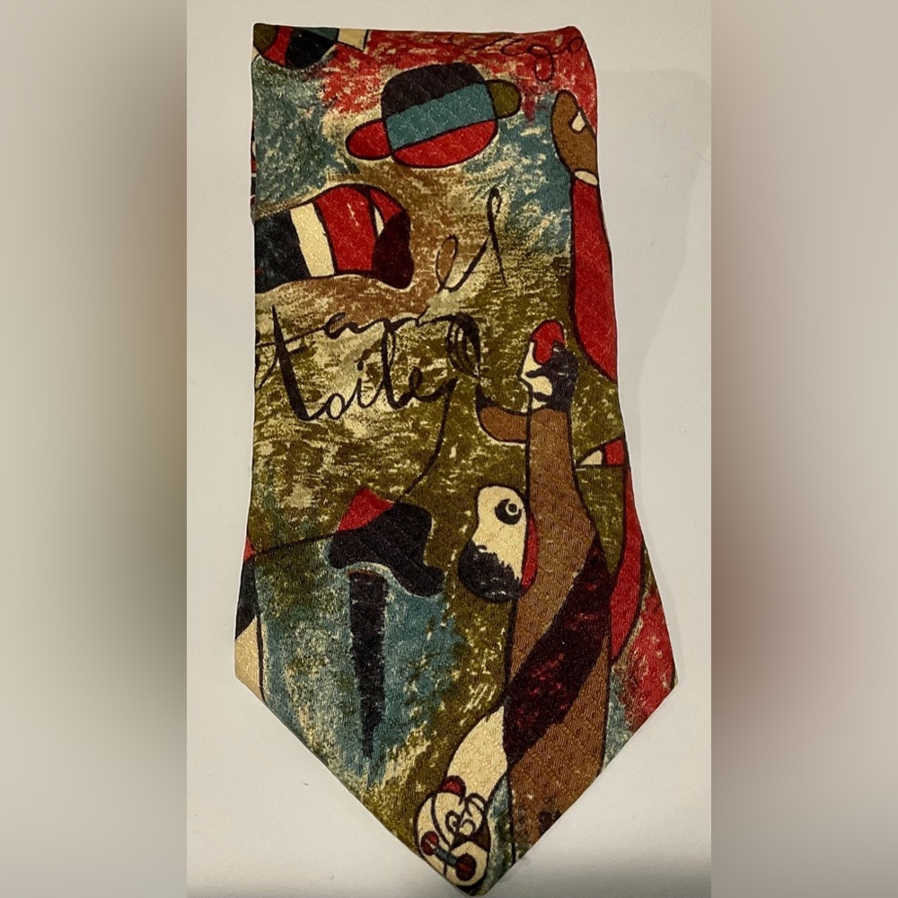 Ermenegildo Zegna Italian silk men's vintage tie